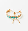 Gold-Tone Turquoise Bangle Bracelet, , hi-res image number 1