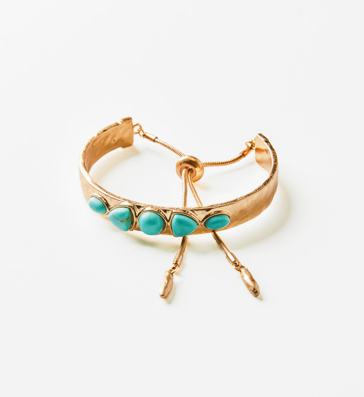 Gold-Tone Turquoise Bangle Bracelet, , hi-res image number 1