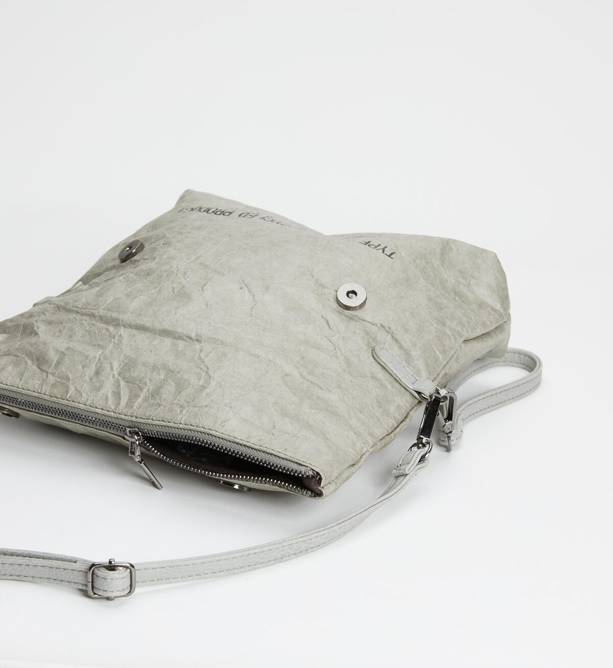 Recycled Paper Convertible Crossbody, Grey, hi-res image number 2