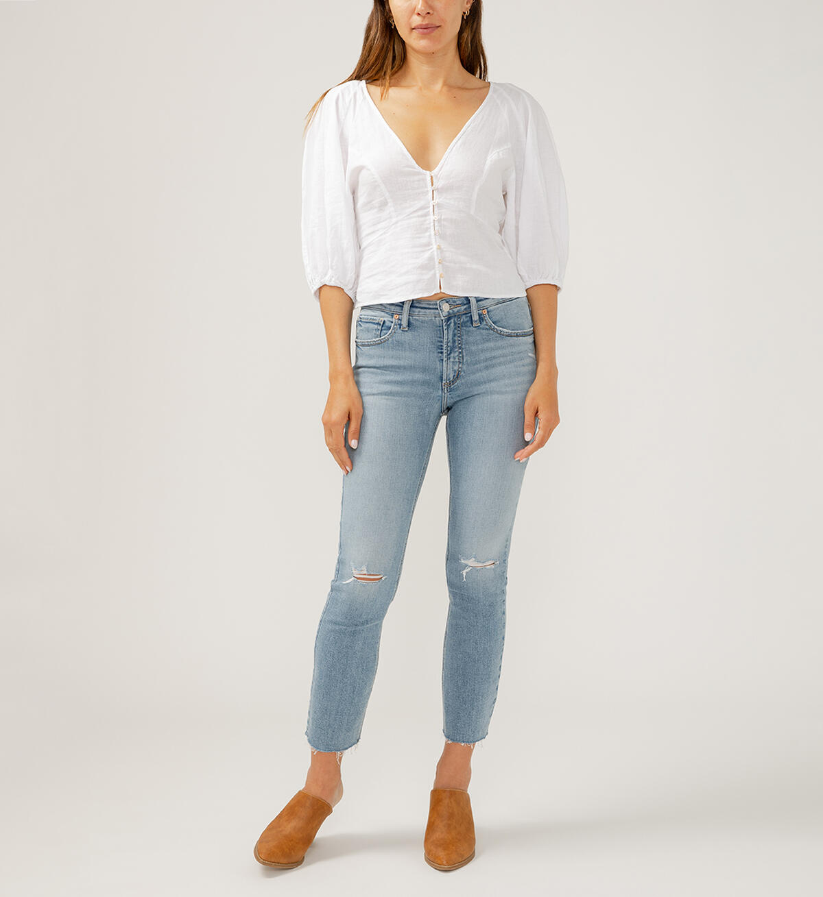 Most Wanted Mid Rise Ankle Straight Leg Jeans, , hi-res image number 0