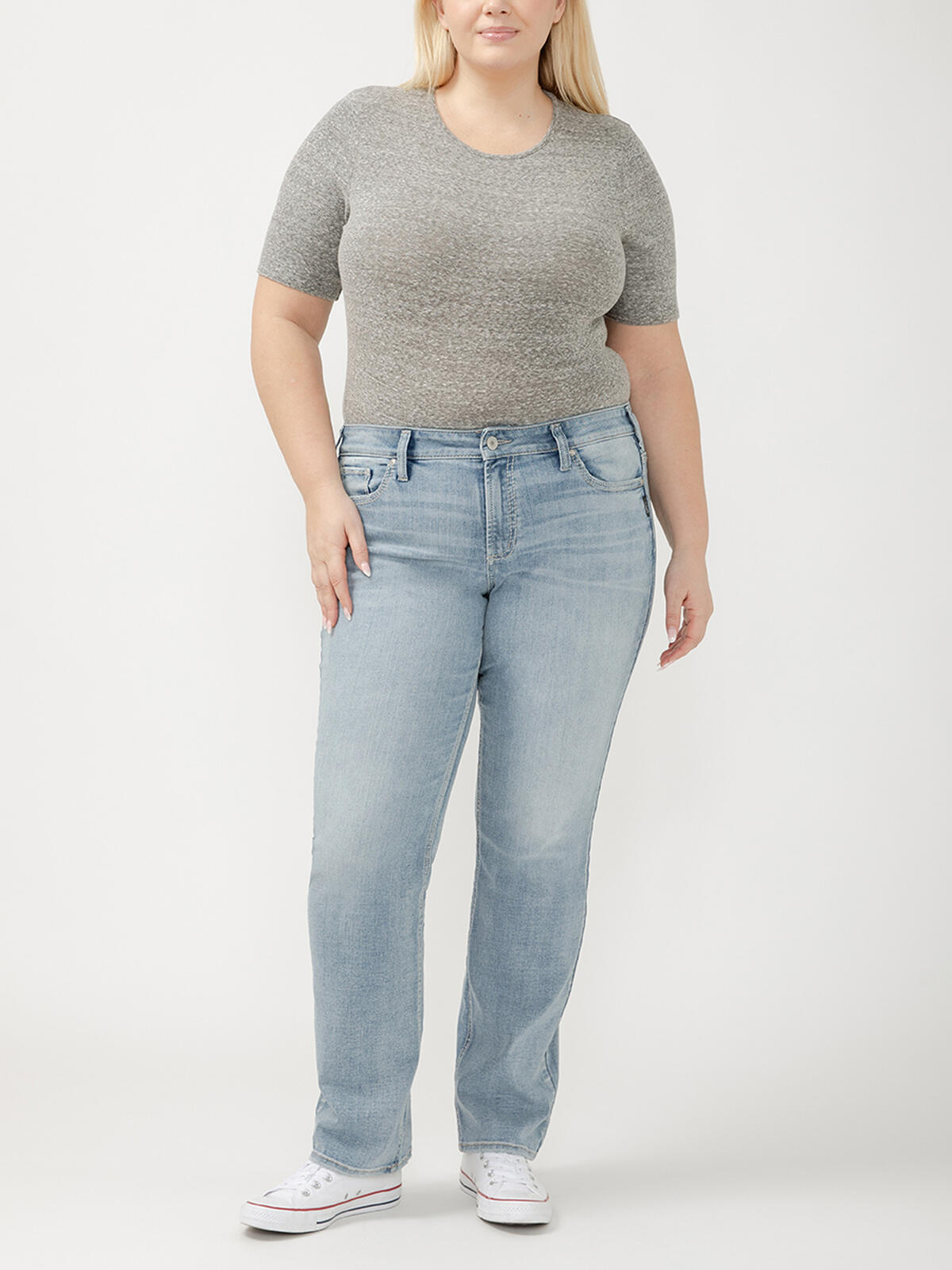 Suki Mid Rise Slim Bootcut Jeans Plus Size image number 0