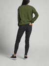 Womens Crewneck Sweatshirt, Olive, hi-res image number 1