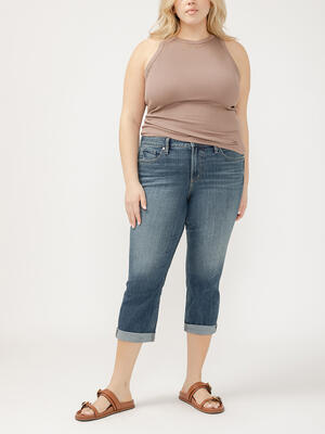 Suki Mid Rise Luxe Stretch Capri Plus Size