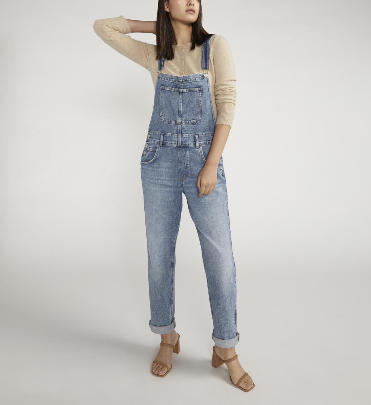 Baggy Straight Leg Overalls, , hi-res image number 0