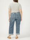 Relaxed Mid Rise Straight Leg Jeans Plus Size, , hi-res image number 1