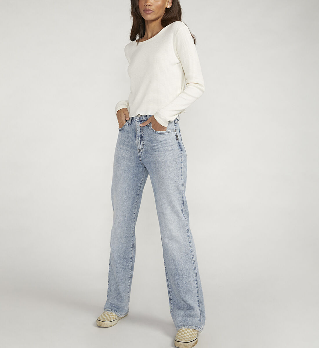 Buy Highly Desirable High Rise Trouser Leg Jeans for USD 84.00