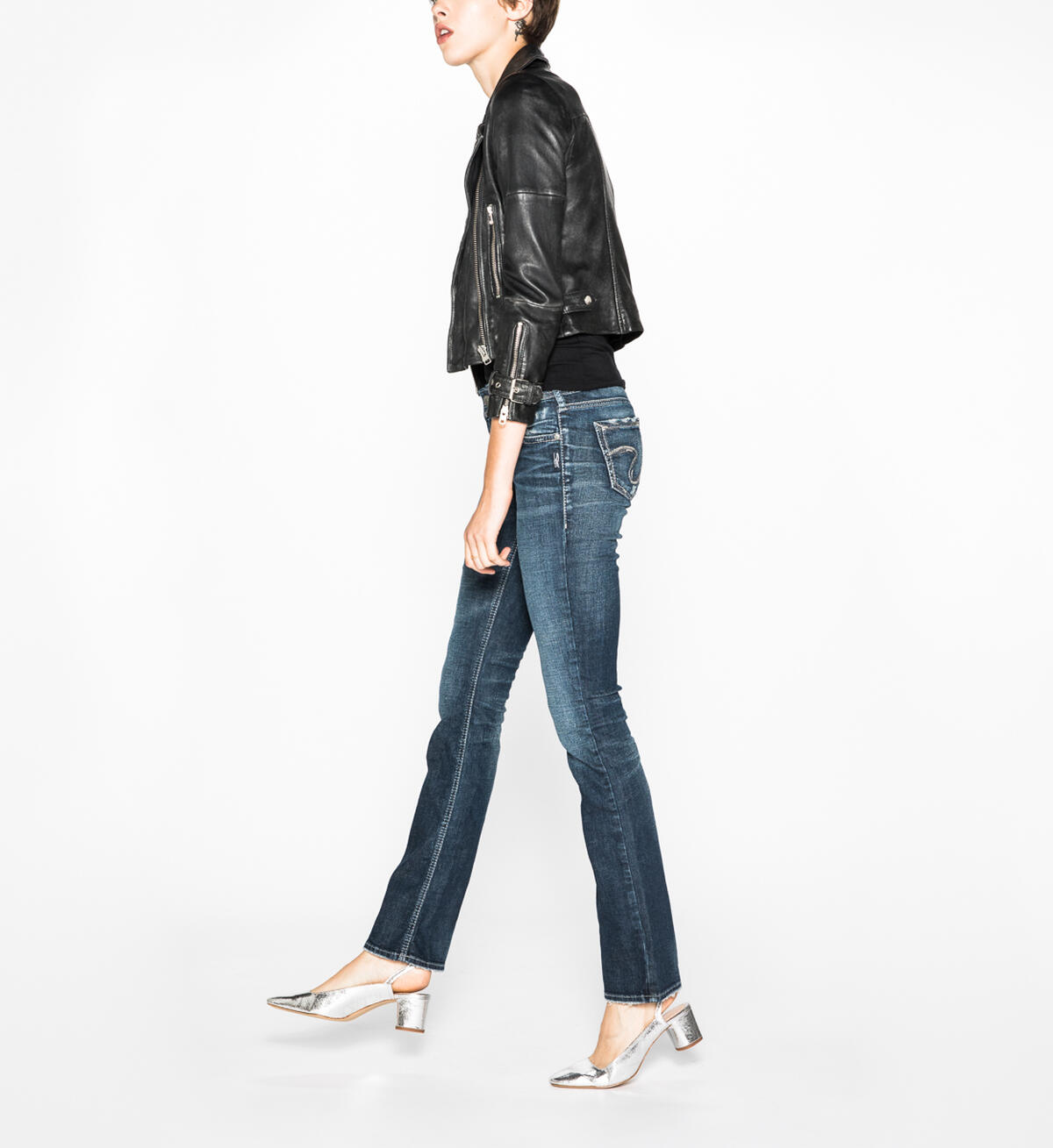 Elyse Mid-Rise Slim Bootcut Jeans, , hi-res image number 2