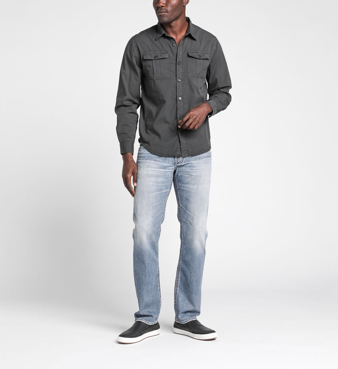 Button shirt sale and jeans