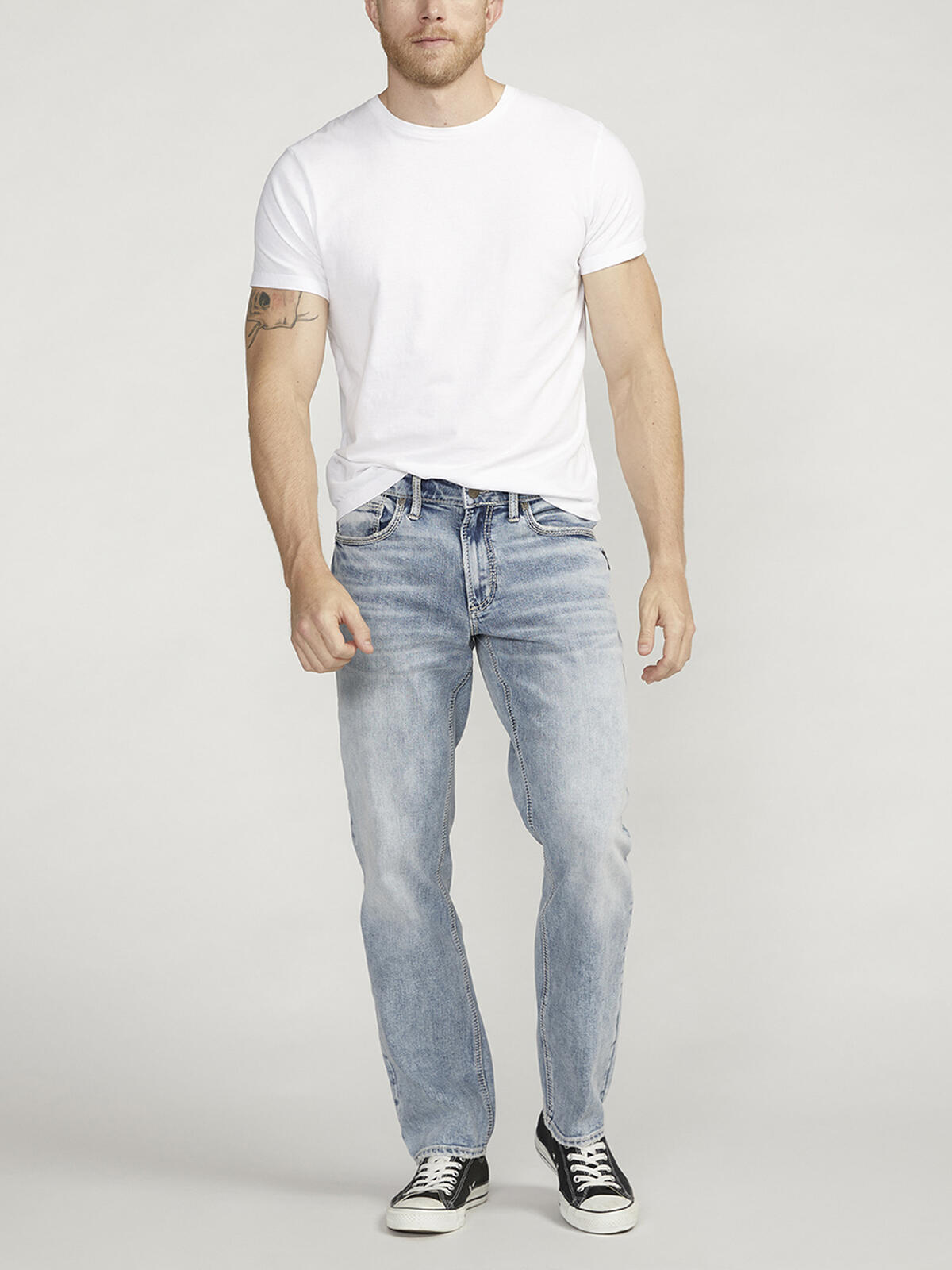 Eddie Athletic Fit Tapered Leg Jeans image number 0