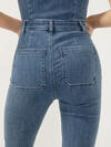 70s Flare Leg Denim Jumpsuit, , hi-res image number 4