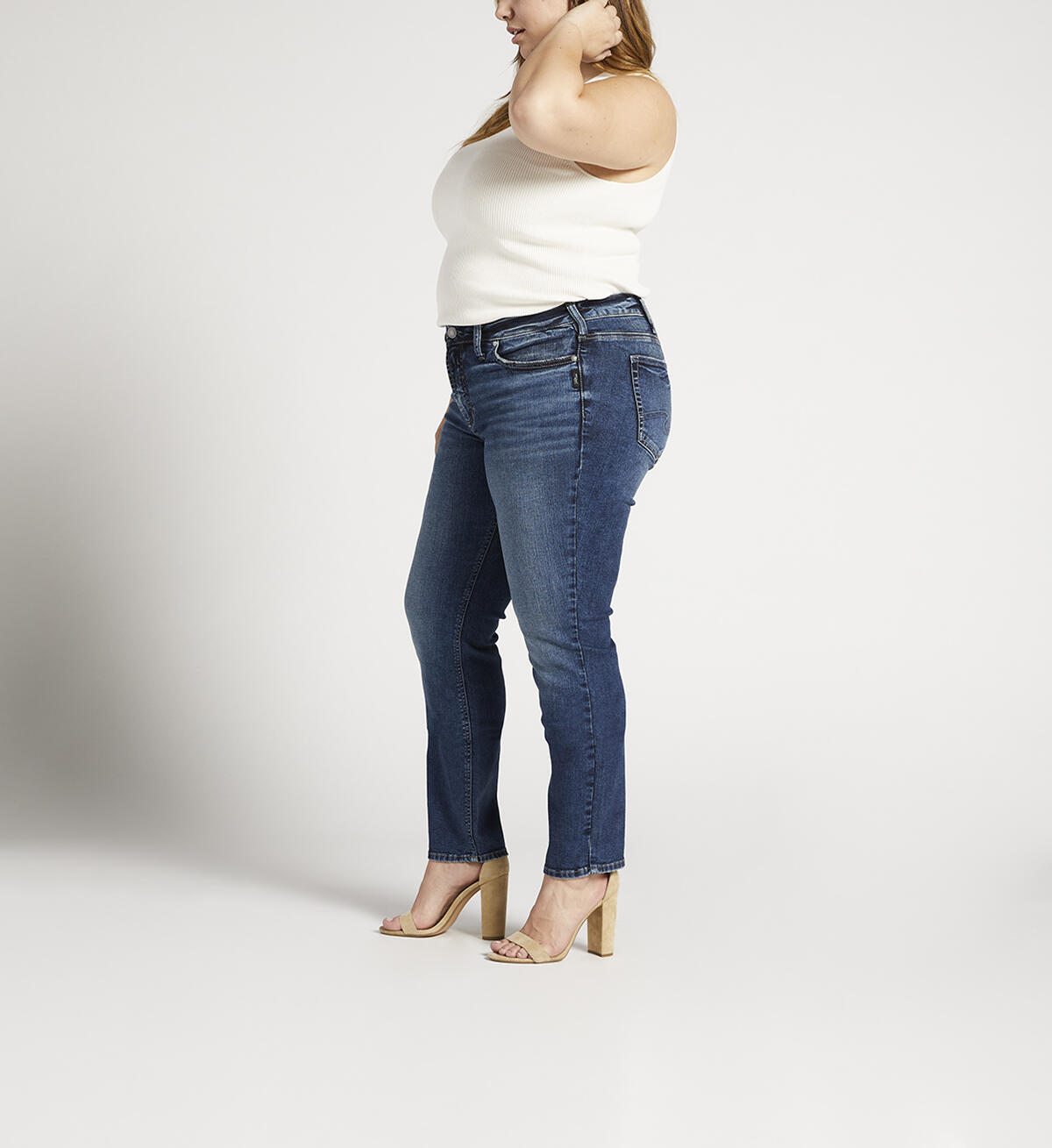 Suki Mid Rise Straight Leg Jeans Plus Size, , hi-res image number 2