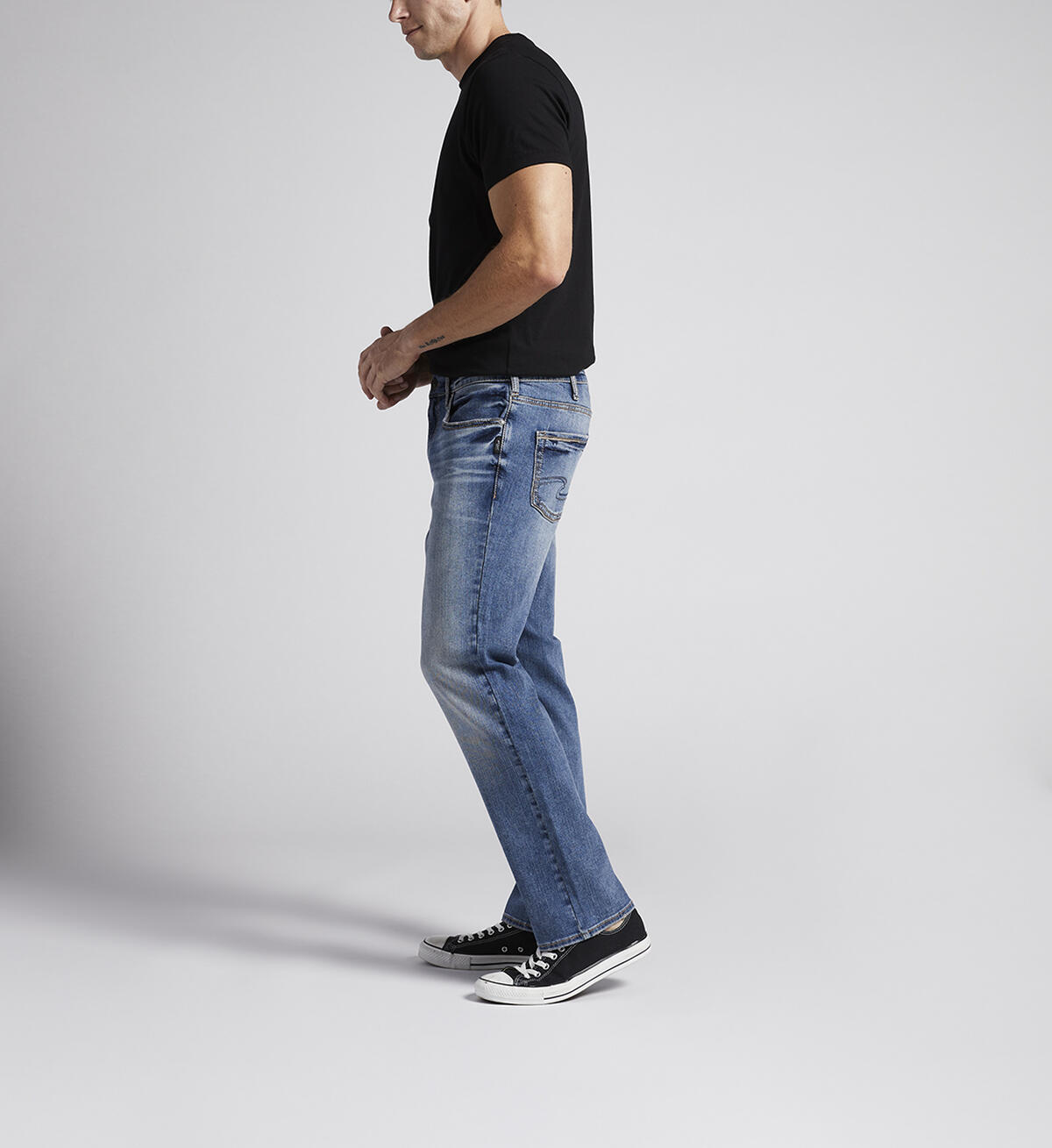Allan Slim Fit Straight Leg Jeans, Indigo, hi-res image number 2