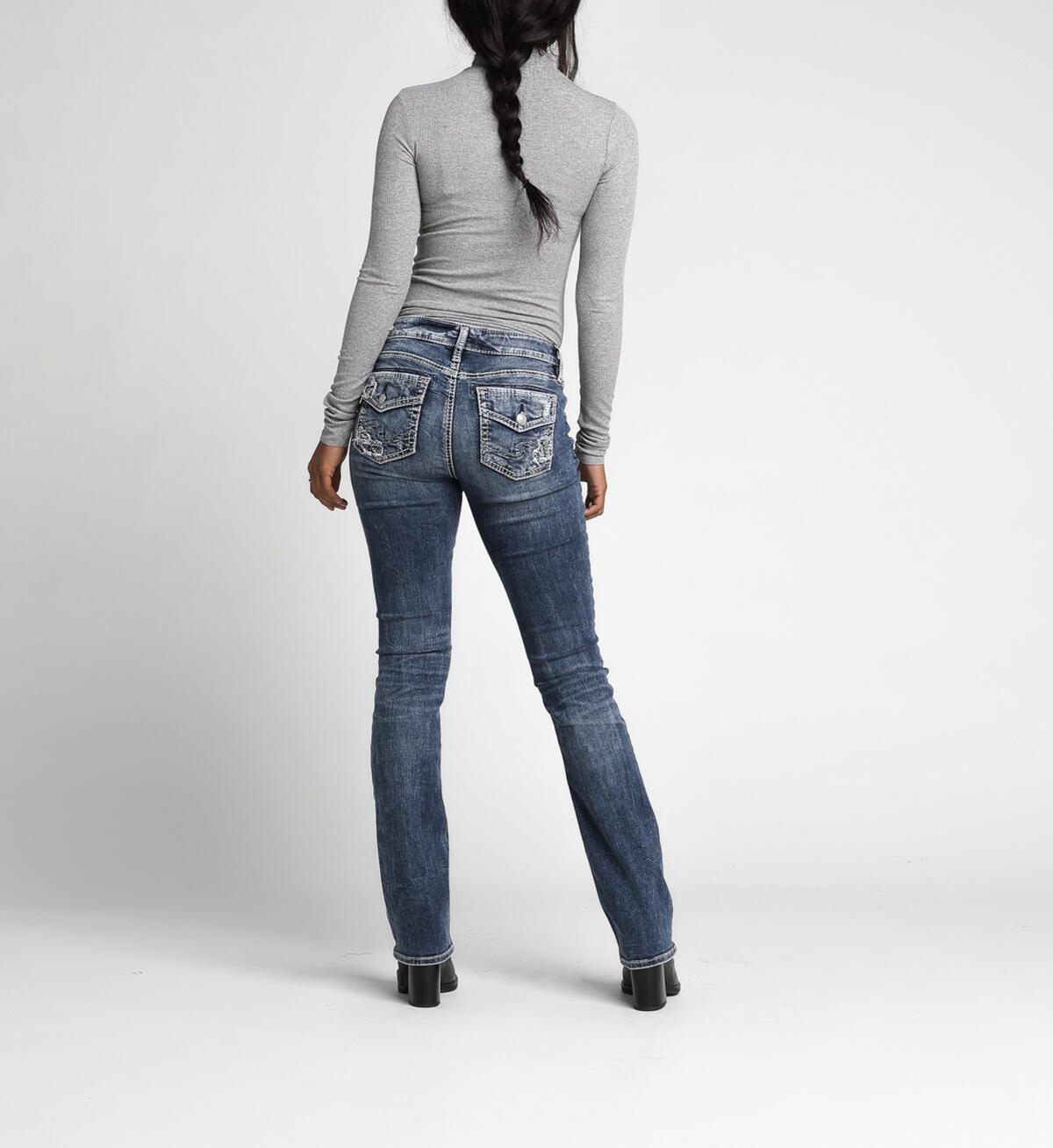 Elyse Slim Boot Mid Dark Wash, , hi-res image number 1