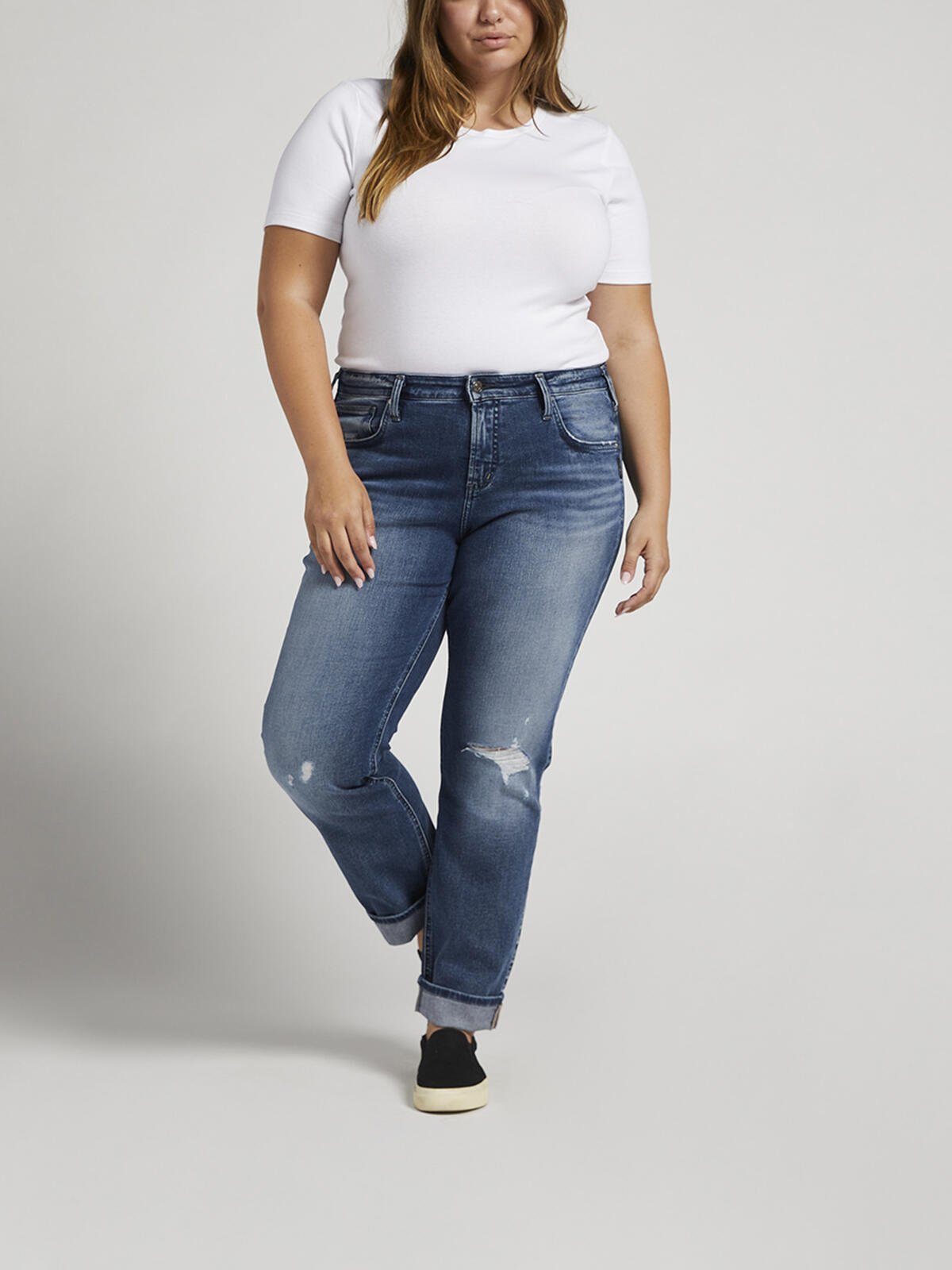 Beau High Rise Slim Leg Jeans Plus Size image number 0