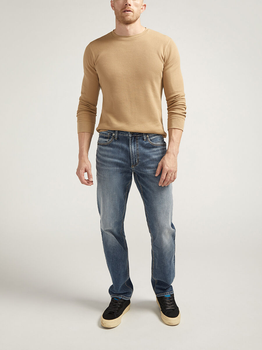 身长175～182cm    体重 85～110KG Buy Eddie Athletic Fit Tapered Leg Jeans for USD 47.00
