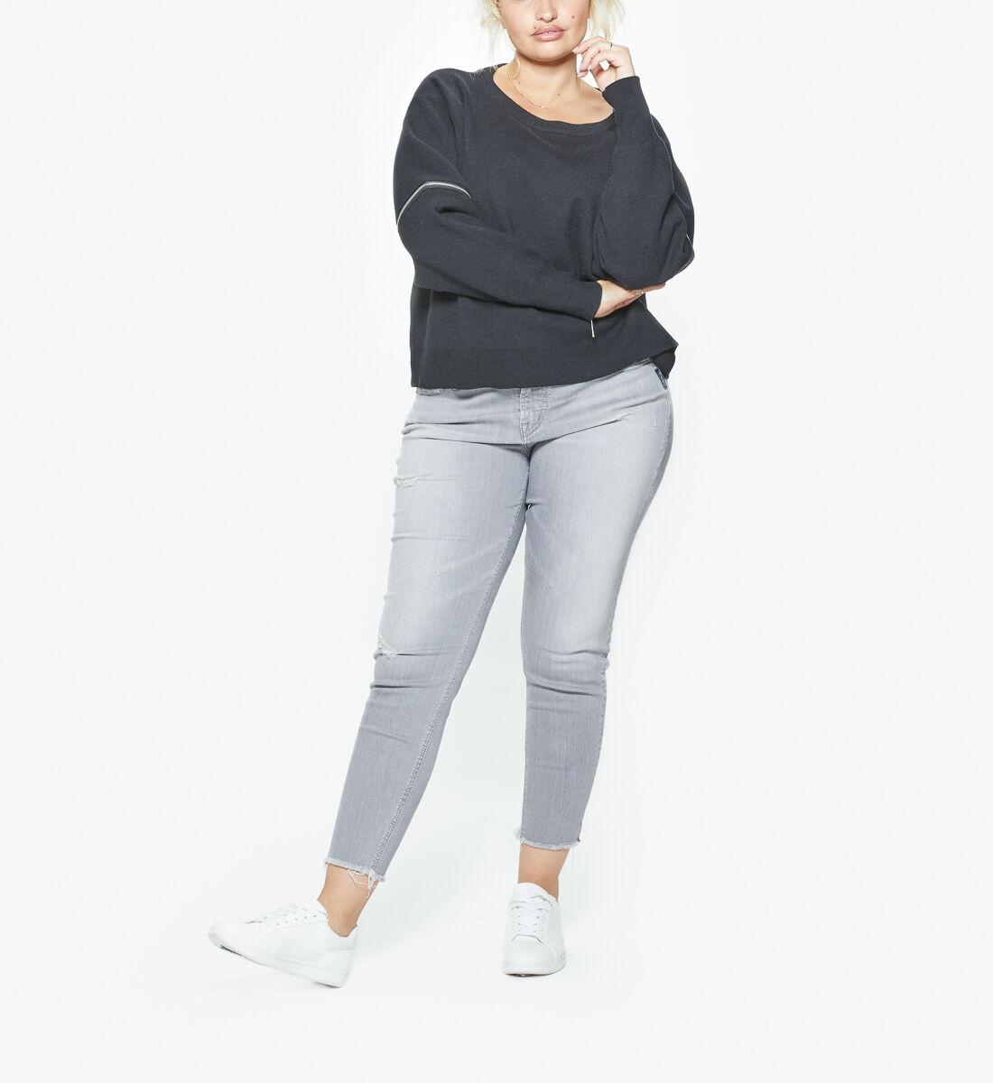 Silver aiko sales ankle skinny jeans
