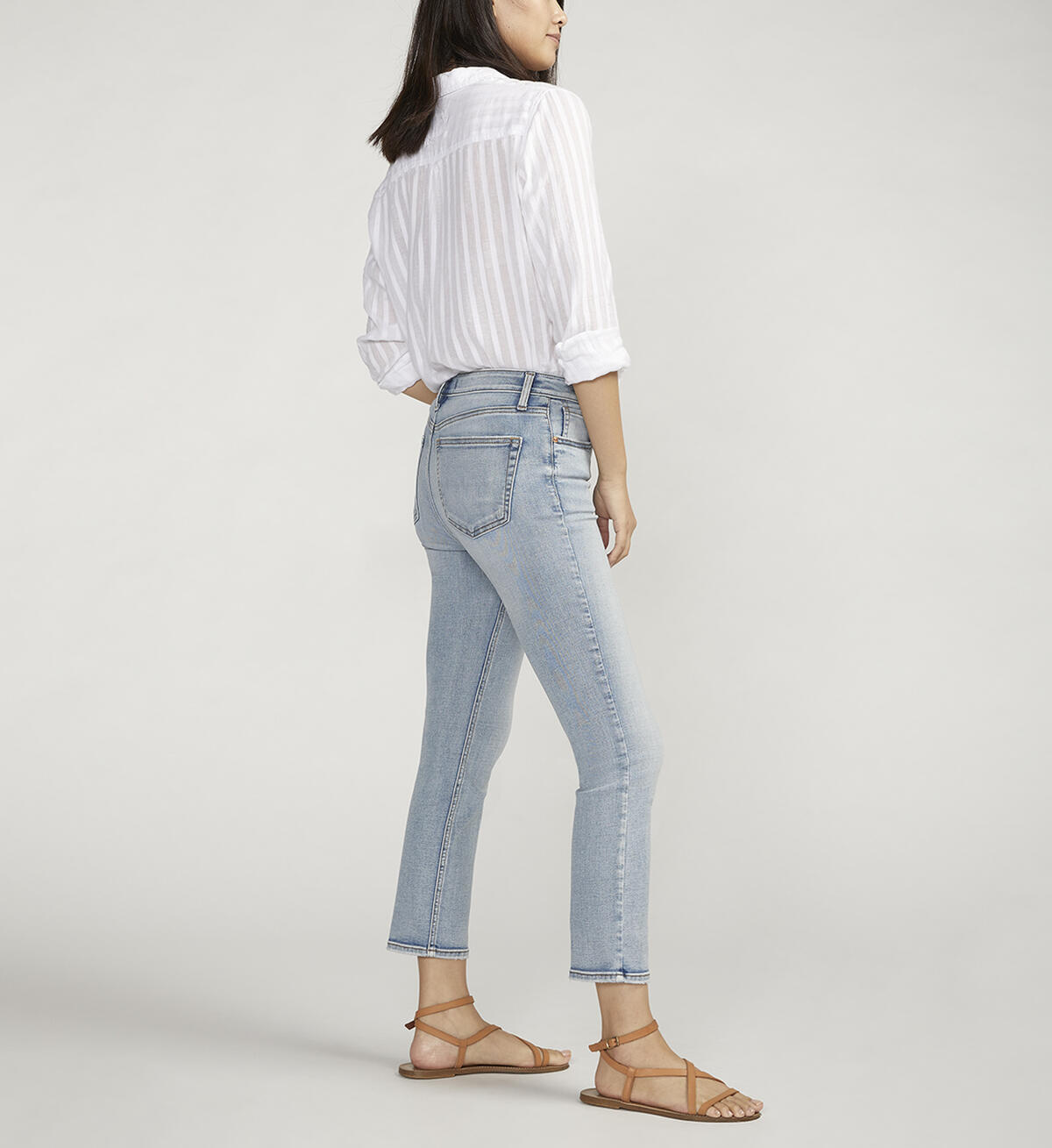 Most Wanted Mid Rise Ankle Straight Jeans, , hi-res image number 2