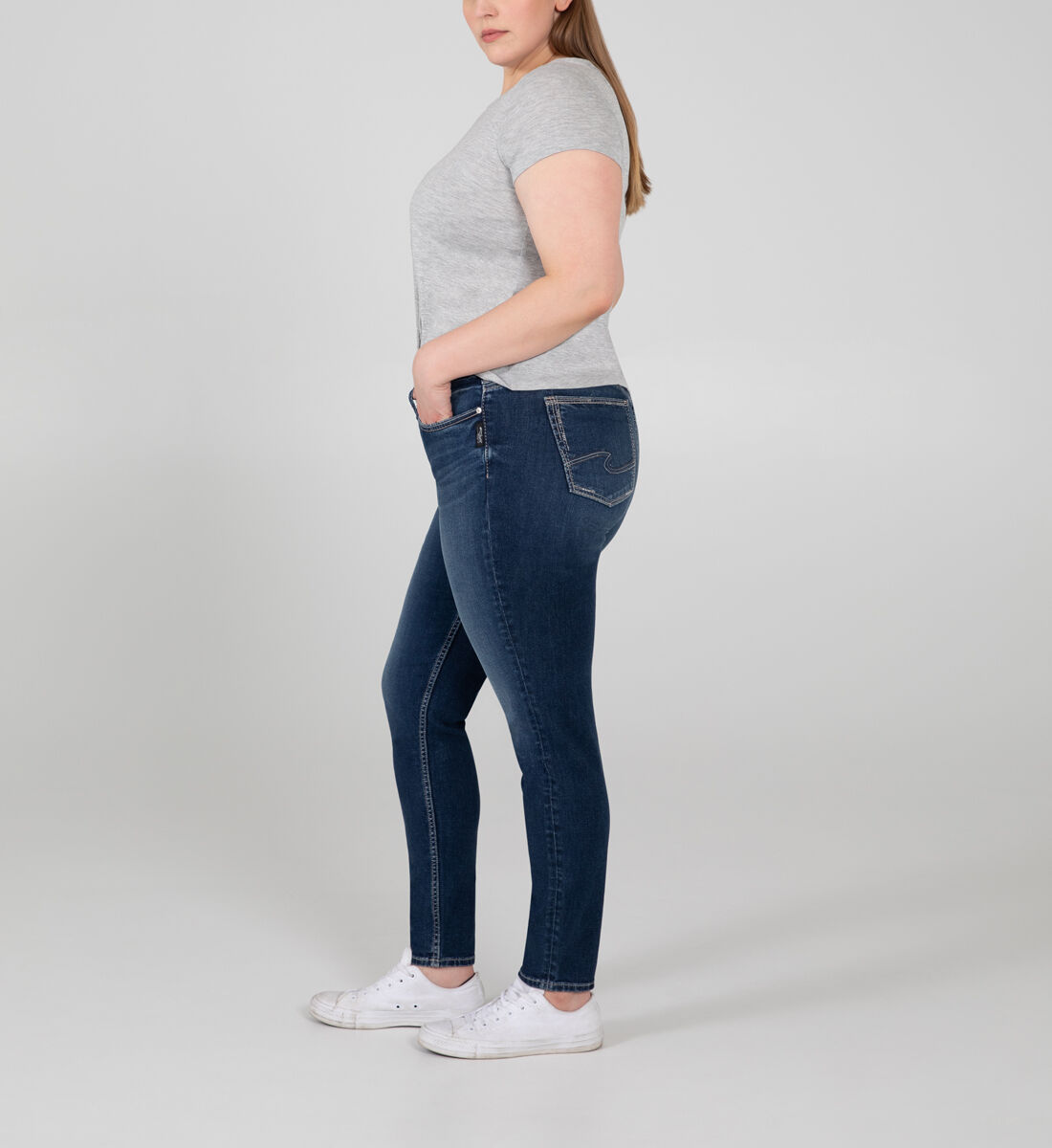 Silver jeans elyse plus hot sale size