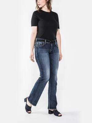 Suki Mid Rise Slim Bootcut Jeans Plus Size