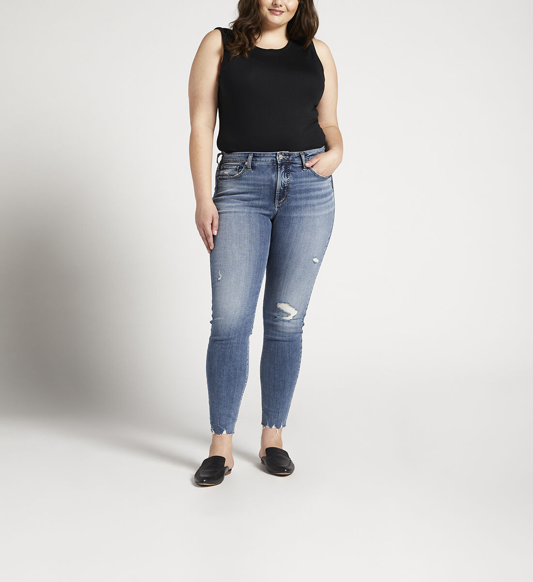 Most Wanted Mid Rise Skinny Jeans Plus Size Front