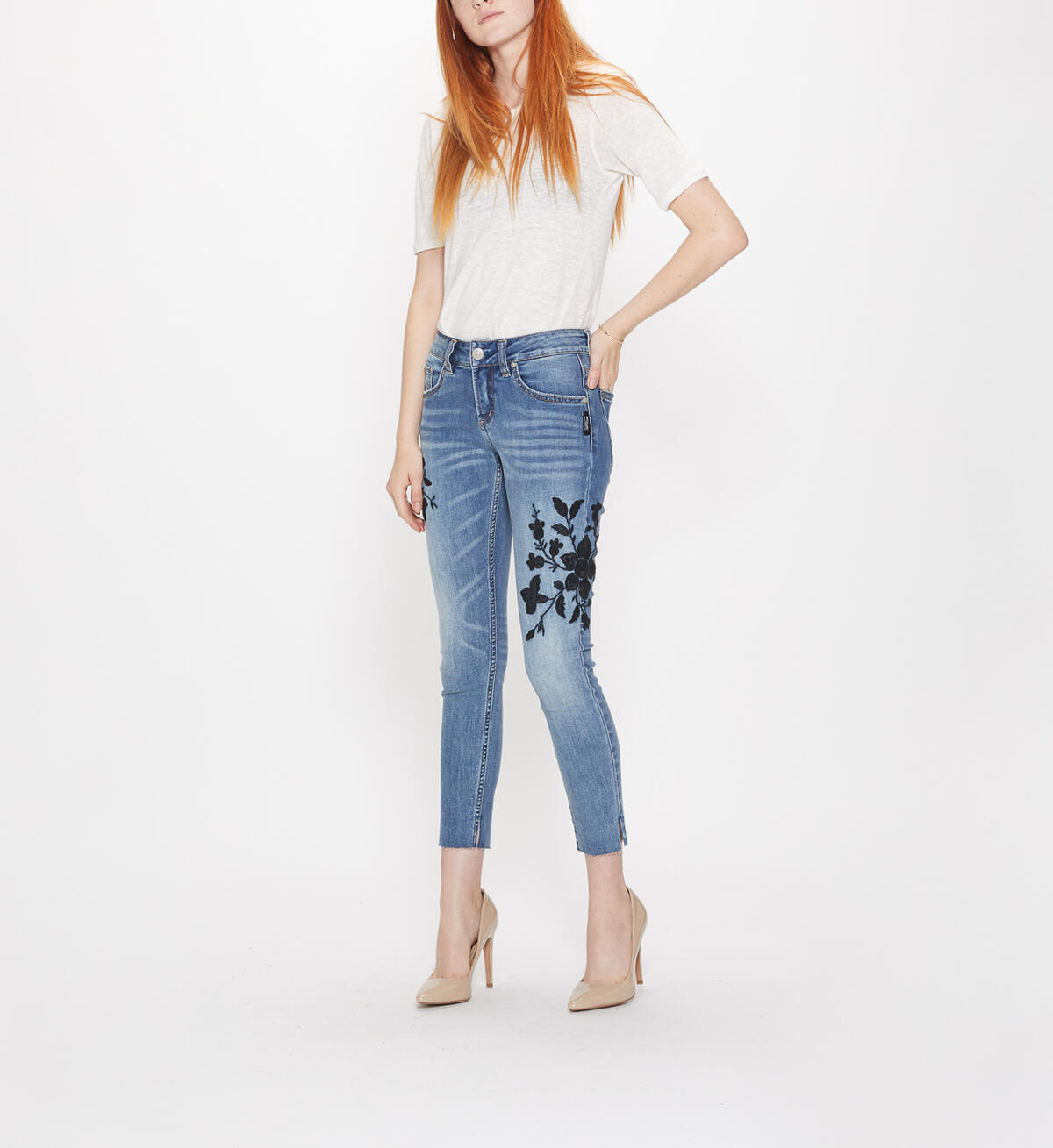 Girlfriend Skinny Mid Medium Wash, , hi-res image number 0