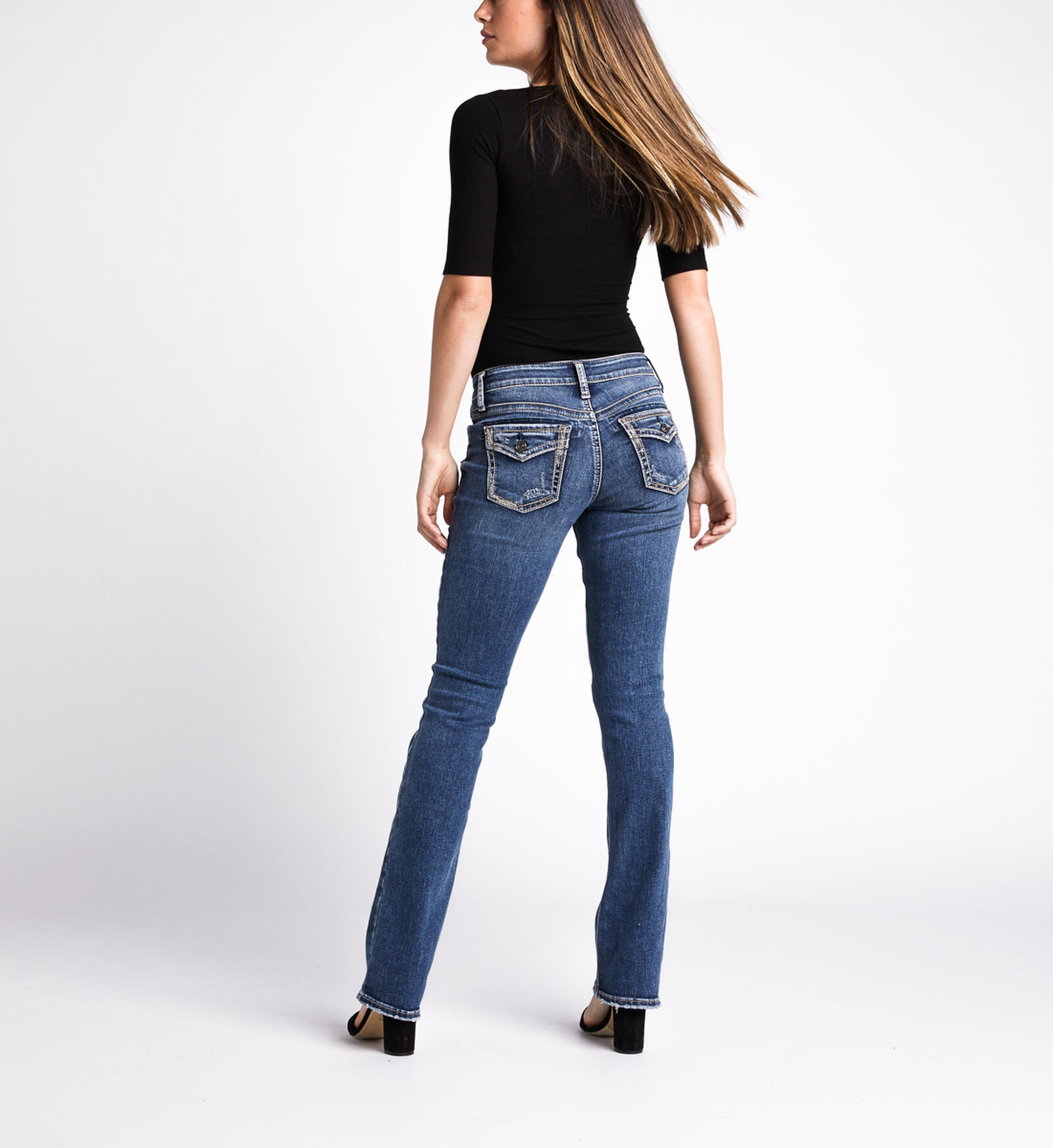 Buy Suki Mid Rise Slim Bootcut Jeans for USD 89.00