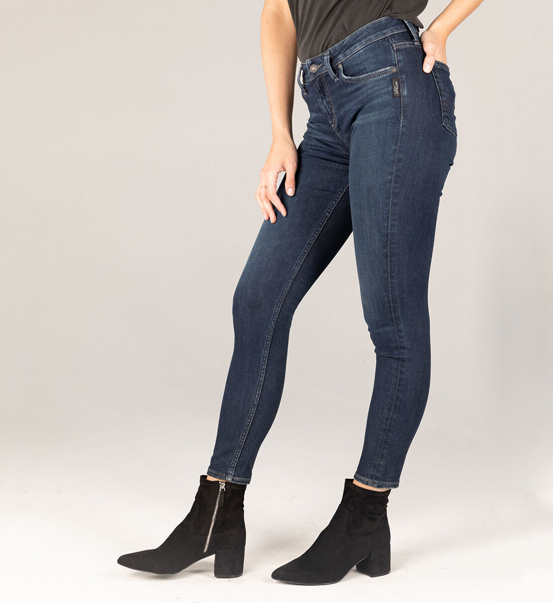 Avery High Rise Skinny Jeans Side
