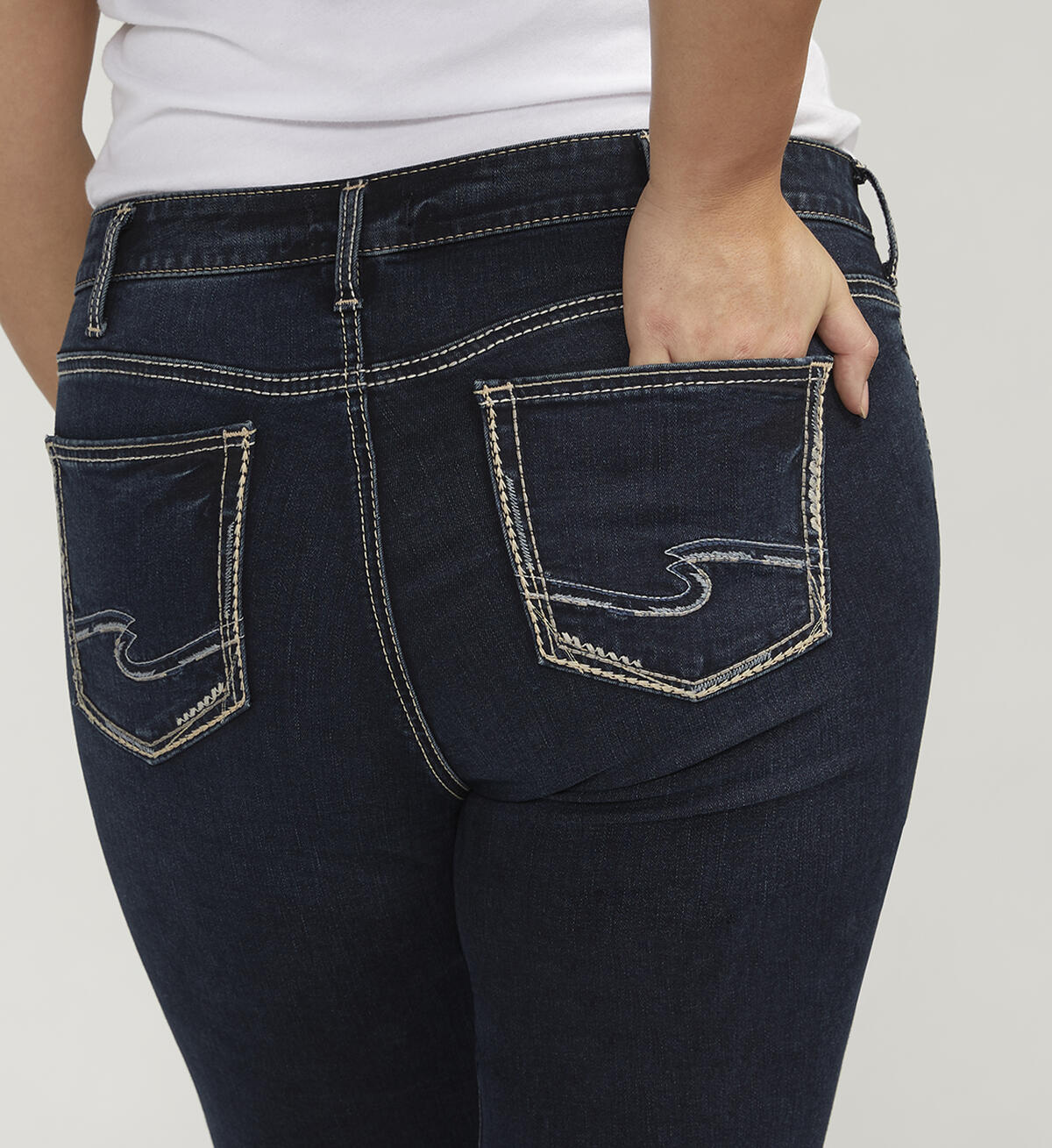 Elyse Mid Rise Straight Leg Jeans Plus Size, , hi-res image number 3