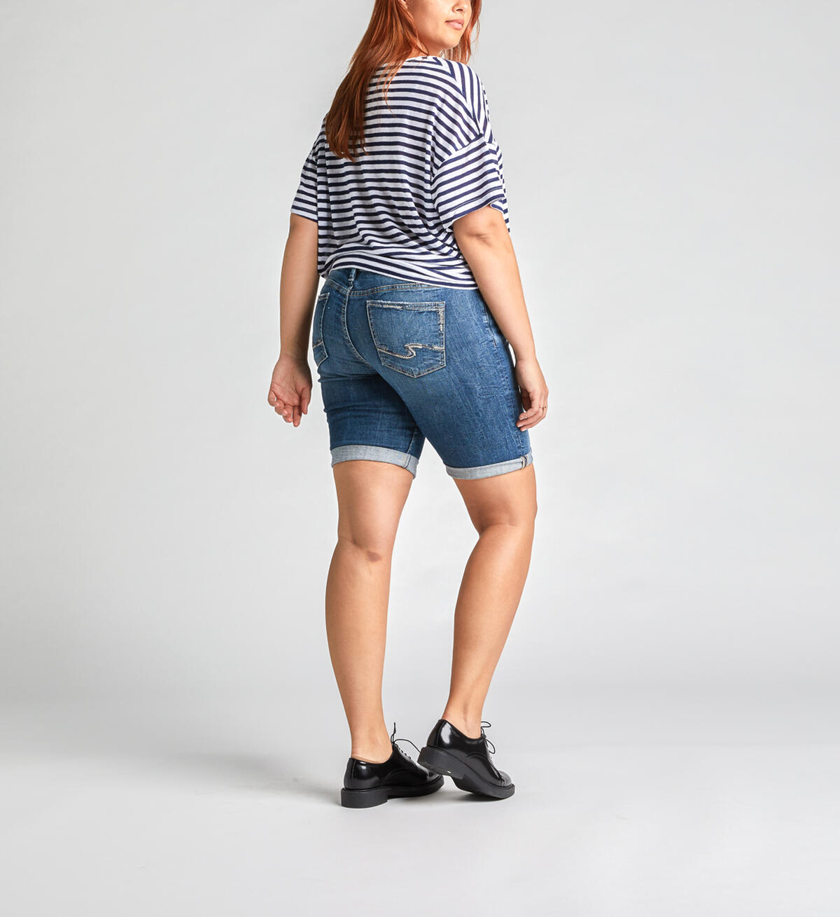 Elyse Mid-Rise Curvy Relaxed Bermuda Short, , hi-res image number 1