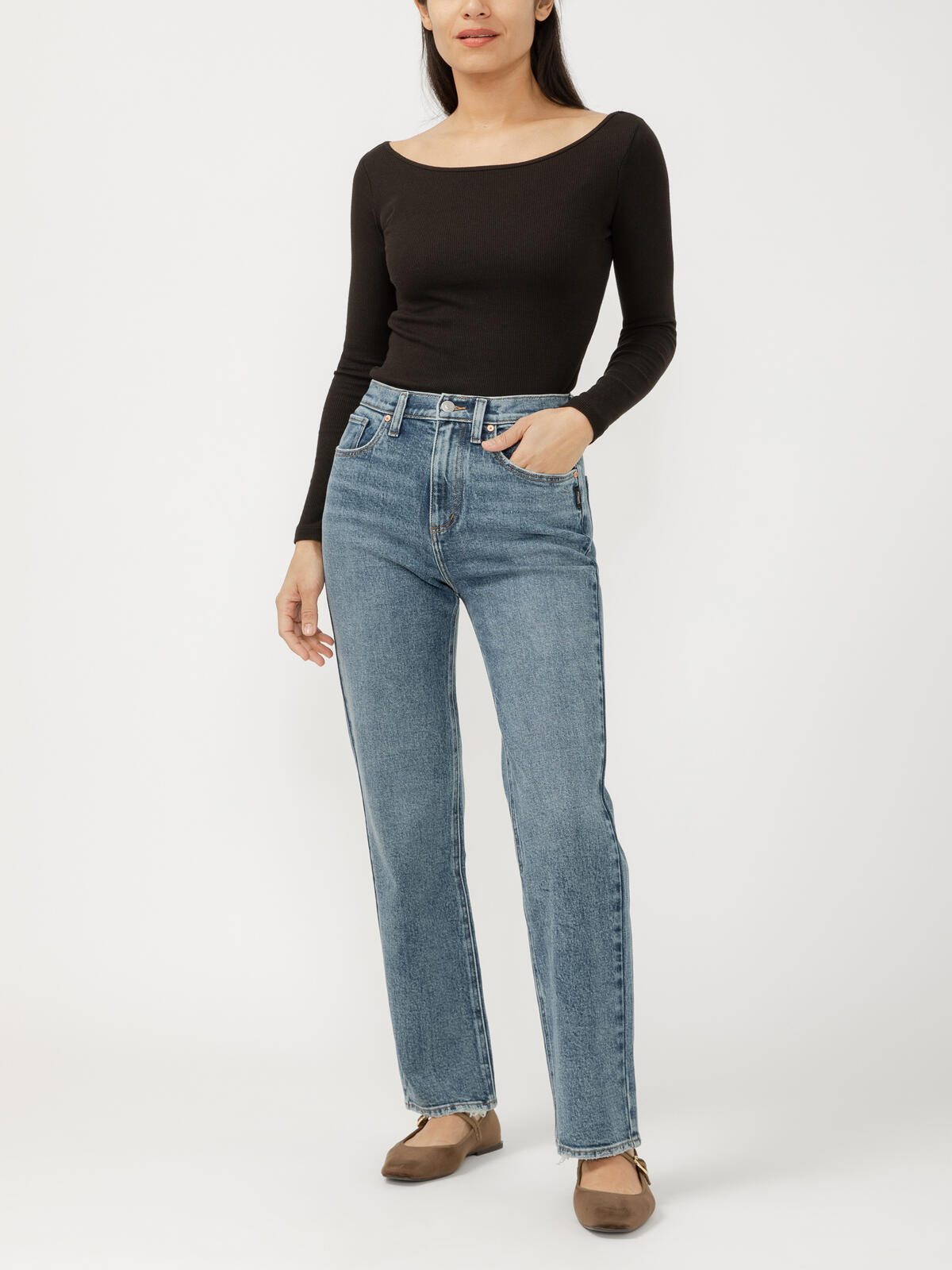 Highly Desirable High Rise Wide Leg Jeans image number 0