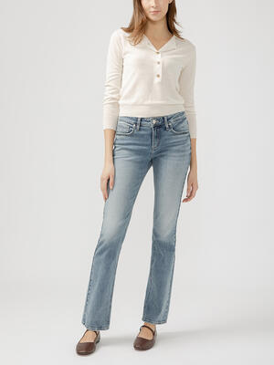 Elyse Mid Rise Slim Bootcut Jeans