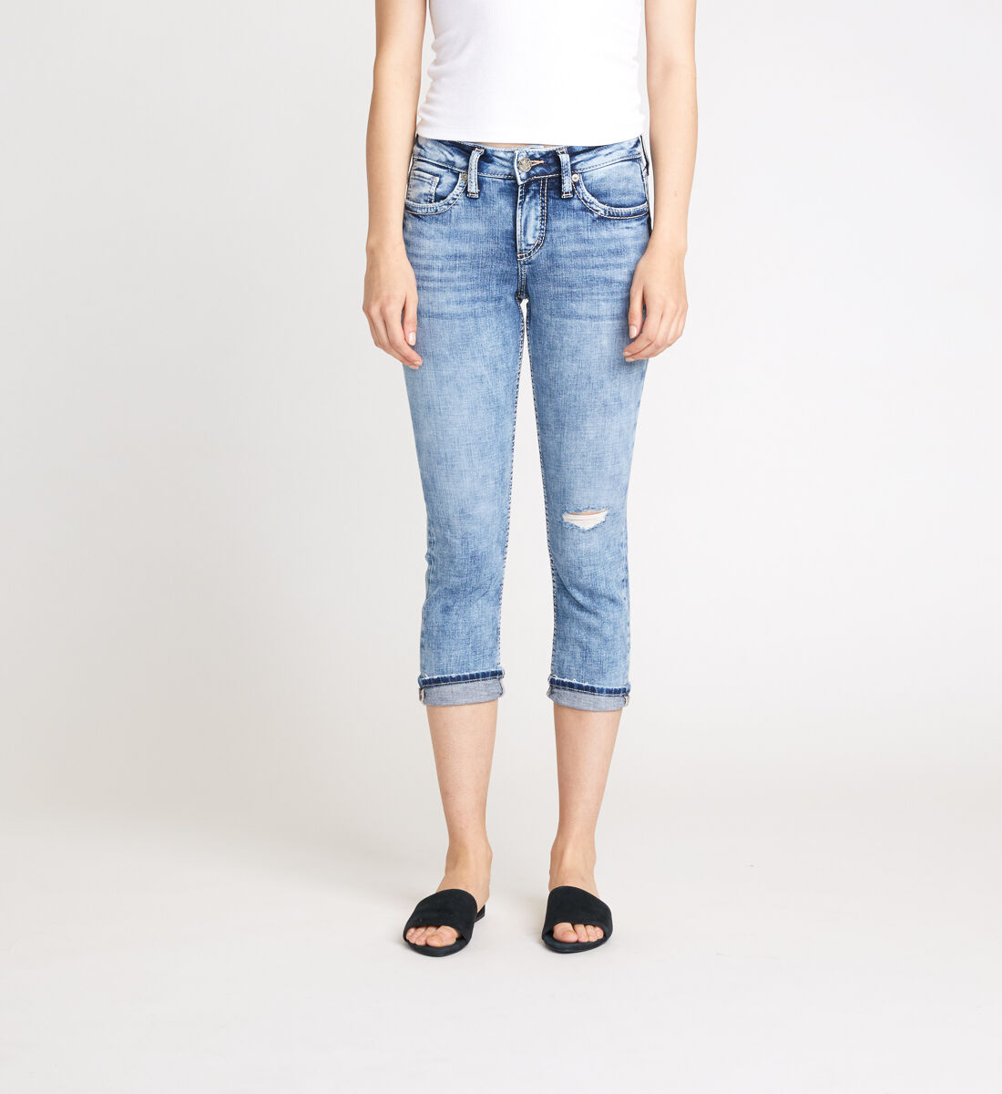 denim capris for women