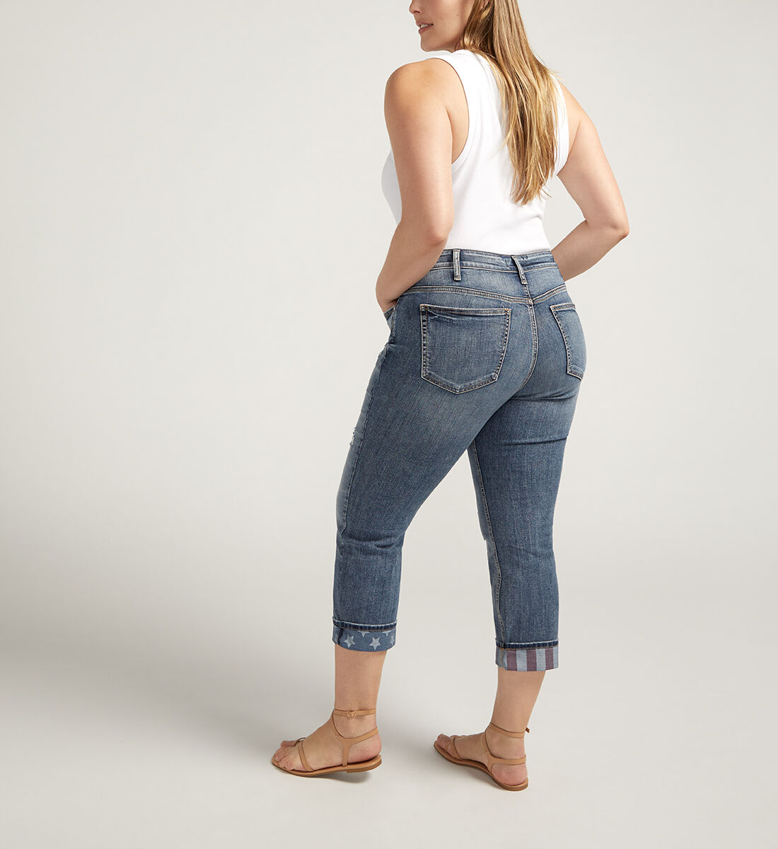 Plus size capri jeans discount