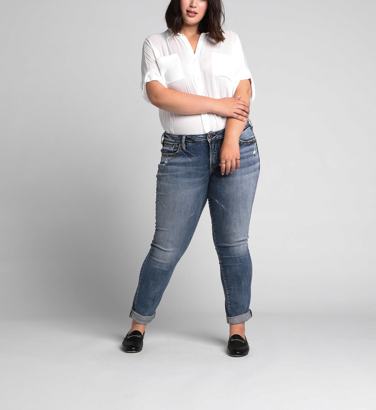 Boyfriend Slim Mid Medium Wash, , hi-res image number 0