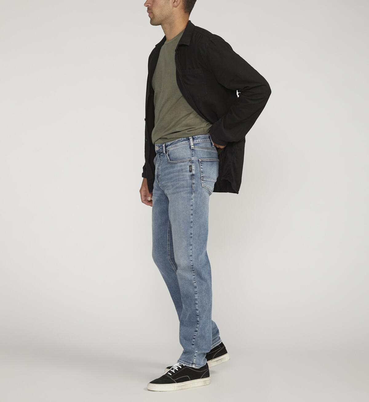 Machray Athletic Fit Straight Leg Jeans, Indigo, hi-res image number 2