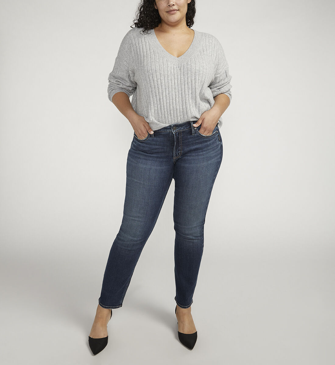 Silver cheap jeans plus