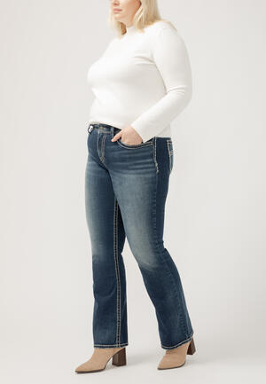Suki Mid Rise Bootcut Jeans Plus Size