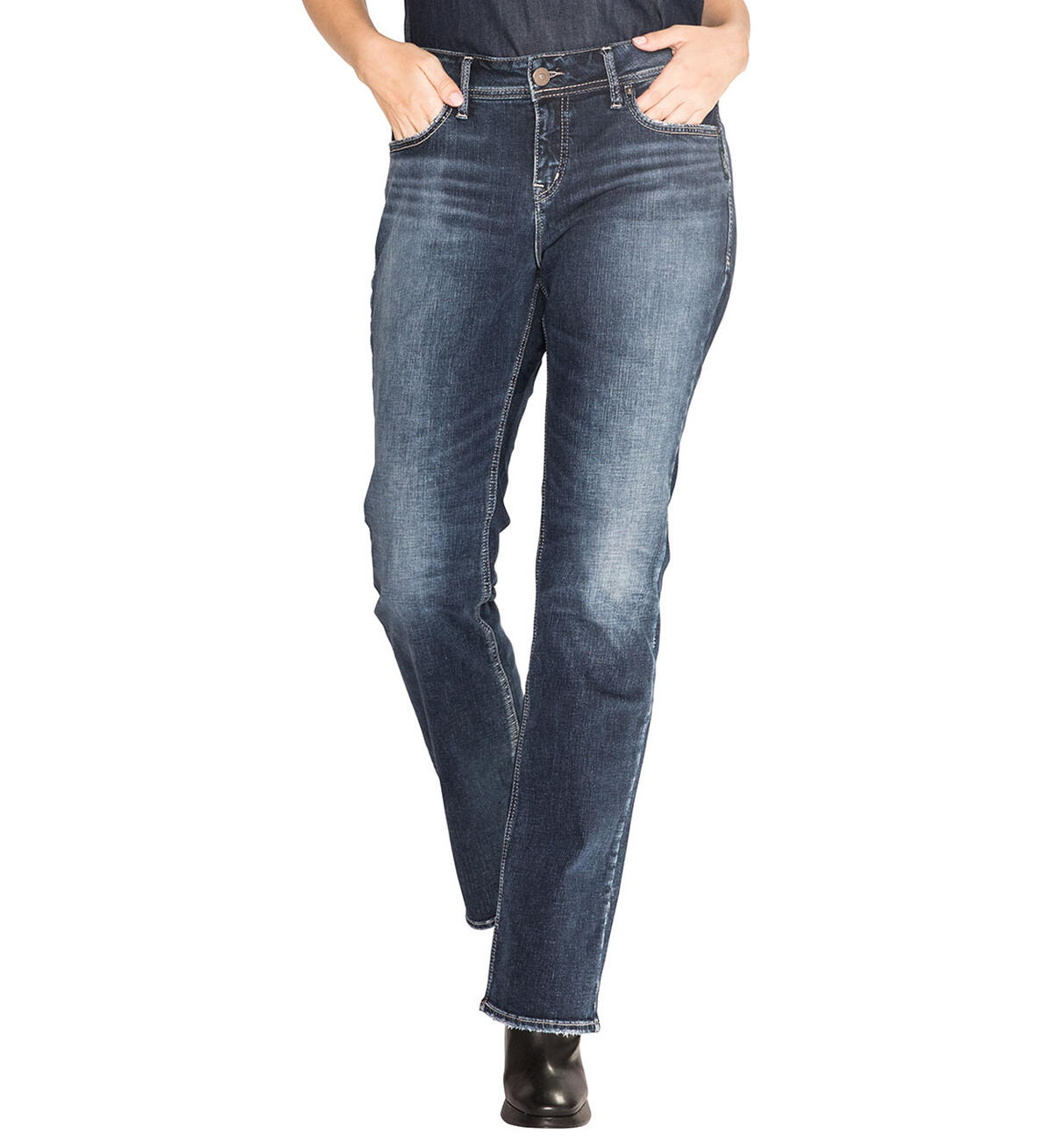 Elyse Slim Boot Dark Wash, , hi-res image number 0