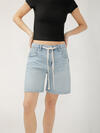 Be Easy High Rise Drawstring Long Shorts image number 3
