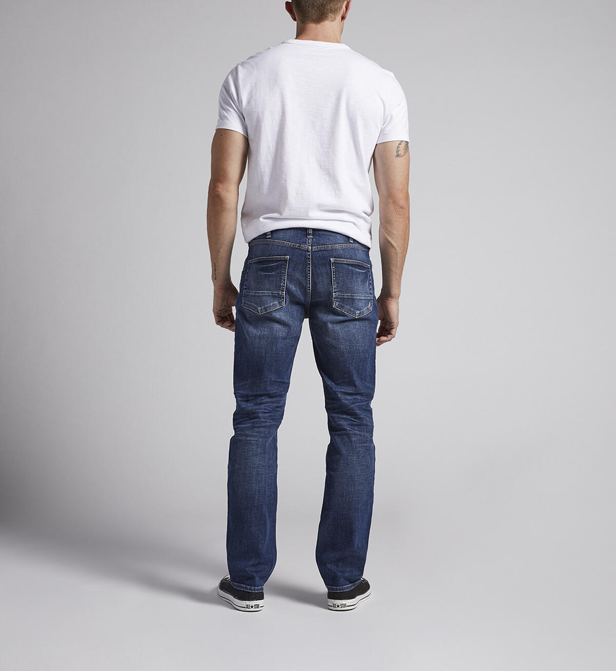 Machray Athletic Fit Straight Leg Jeans, Indigo, hi-res image number 1