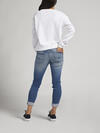 Womens Crewneck Sweatshirt, White, hi-res image number 1