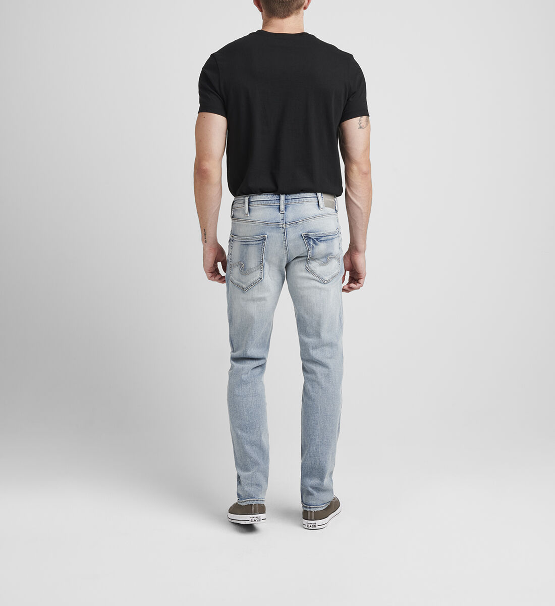Eddie Relaxed Fit Tapered Leg Jeans Big & Tall Back