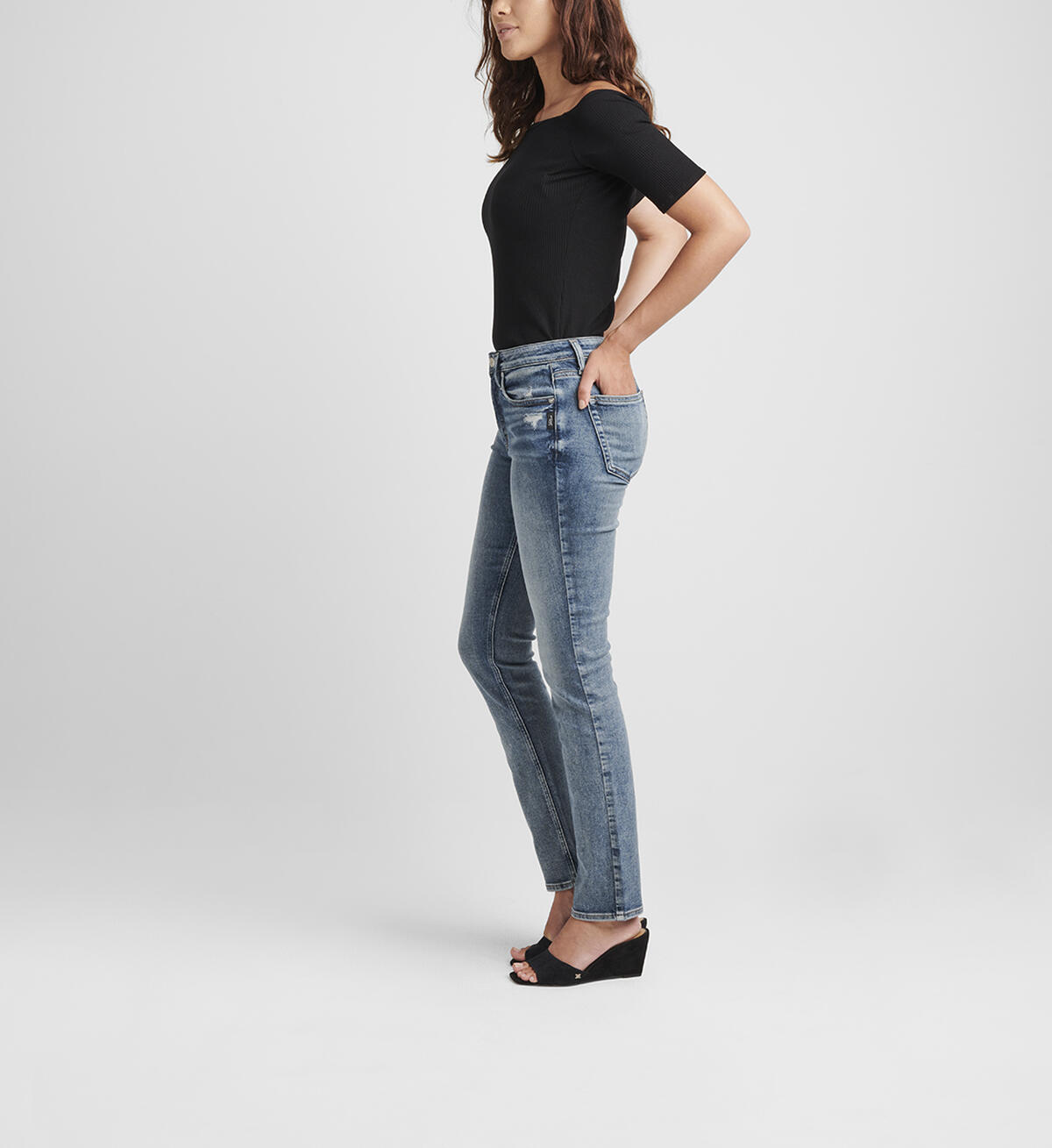 Most Wanted Mid Rise Straight Leg Jeans, , hi-res image number 2