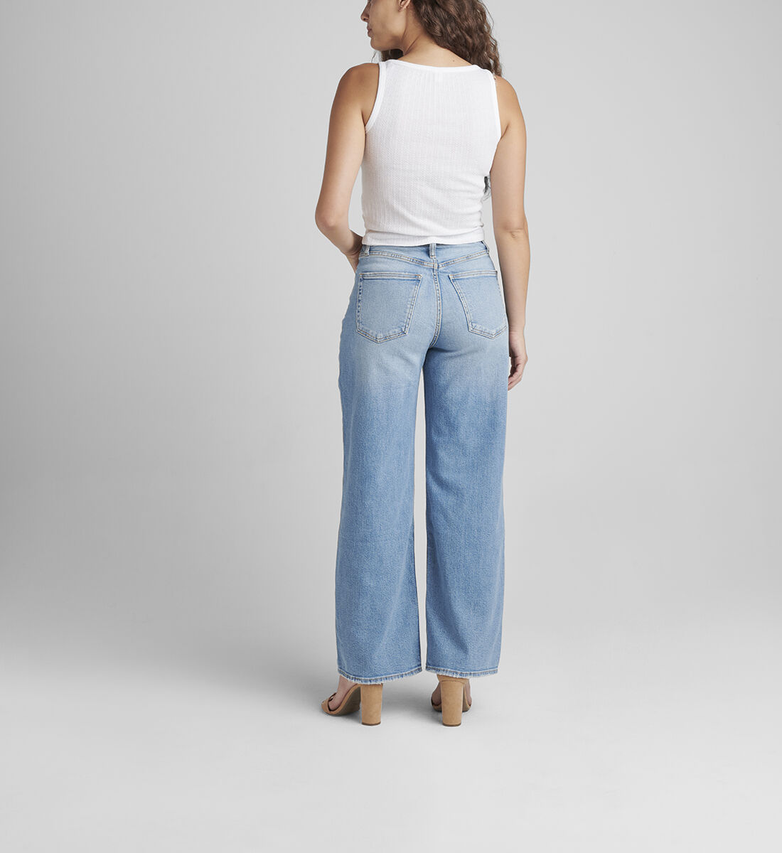 Highly Desirable High Rise Loose Leg Jeans Back