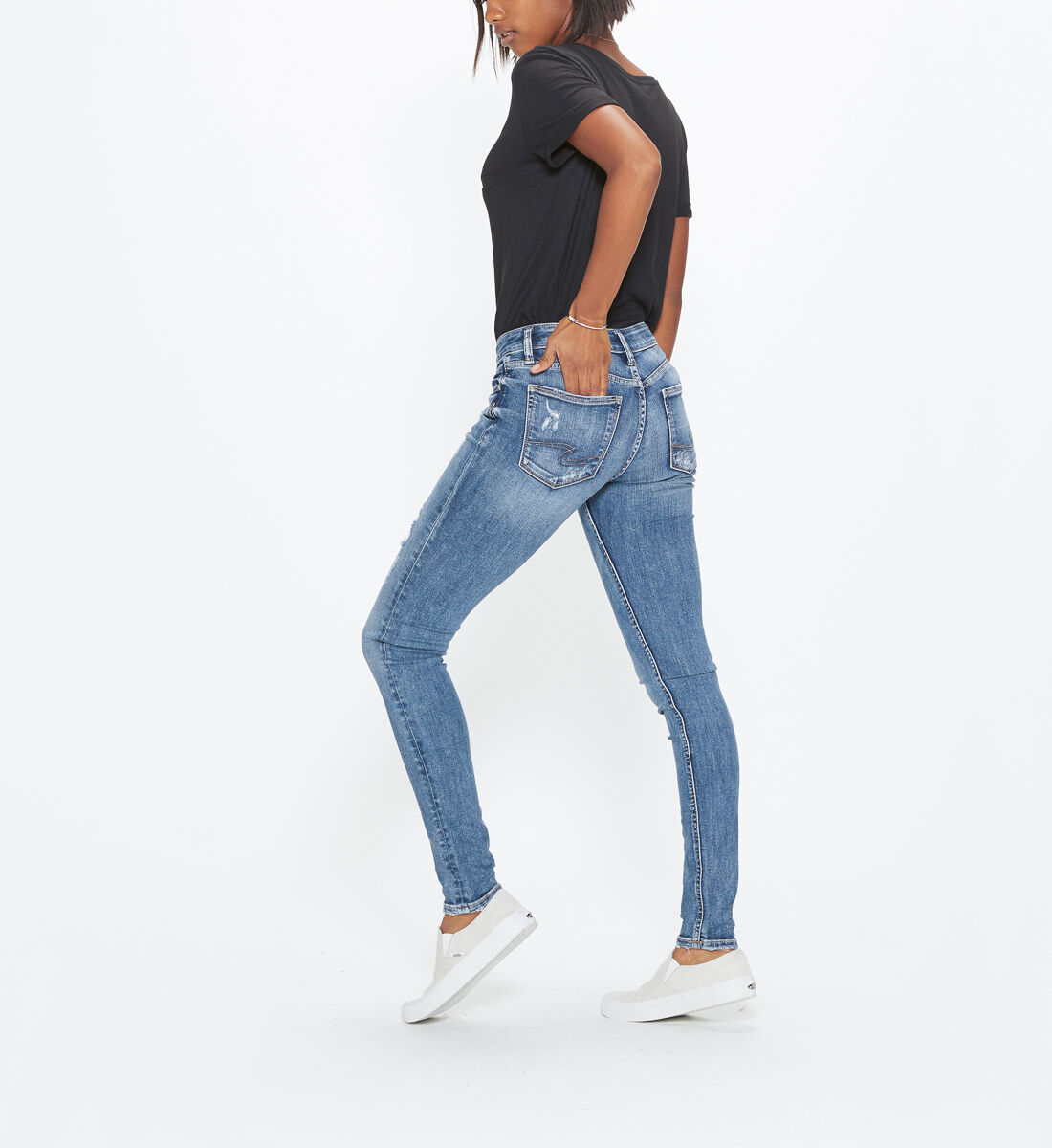 Buy Suki Mid Rise Super Skinny Jeans for USD 79.00 Silver Jeans