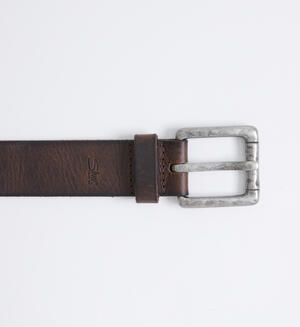 Stitched Leather Mens Belt