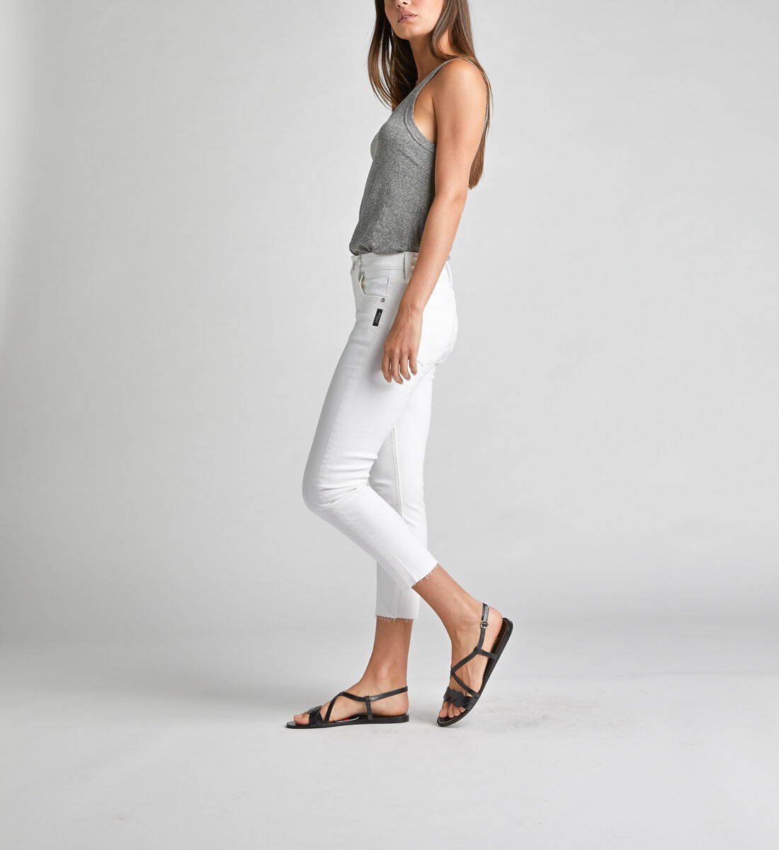 Buy Avery High Rise Curvy Skinny Crop Jeans for USD 74.00 Silver Jeans US New