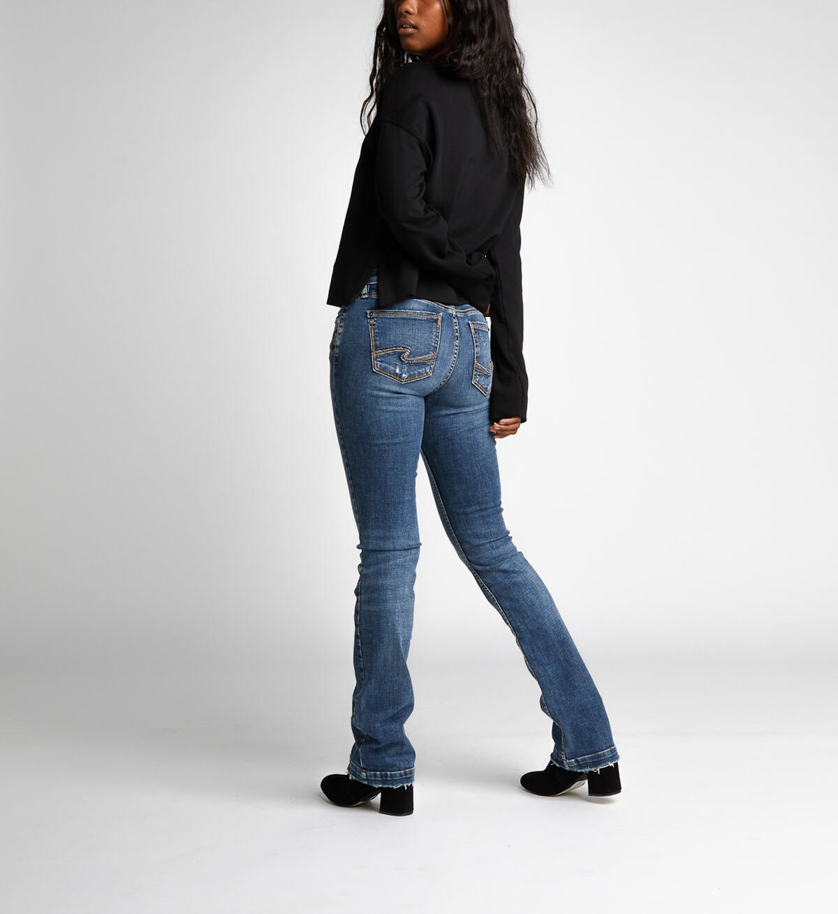 Elyse Slim Boot Mid Dark Wash, , hi-res image number 1