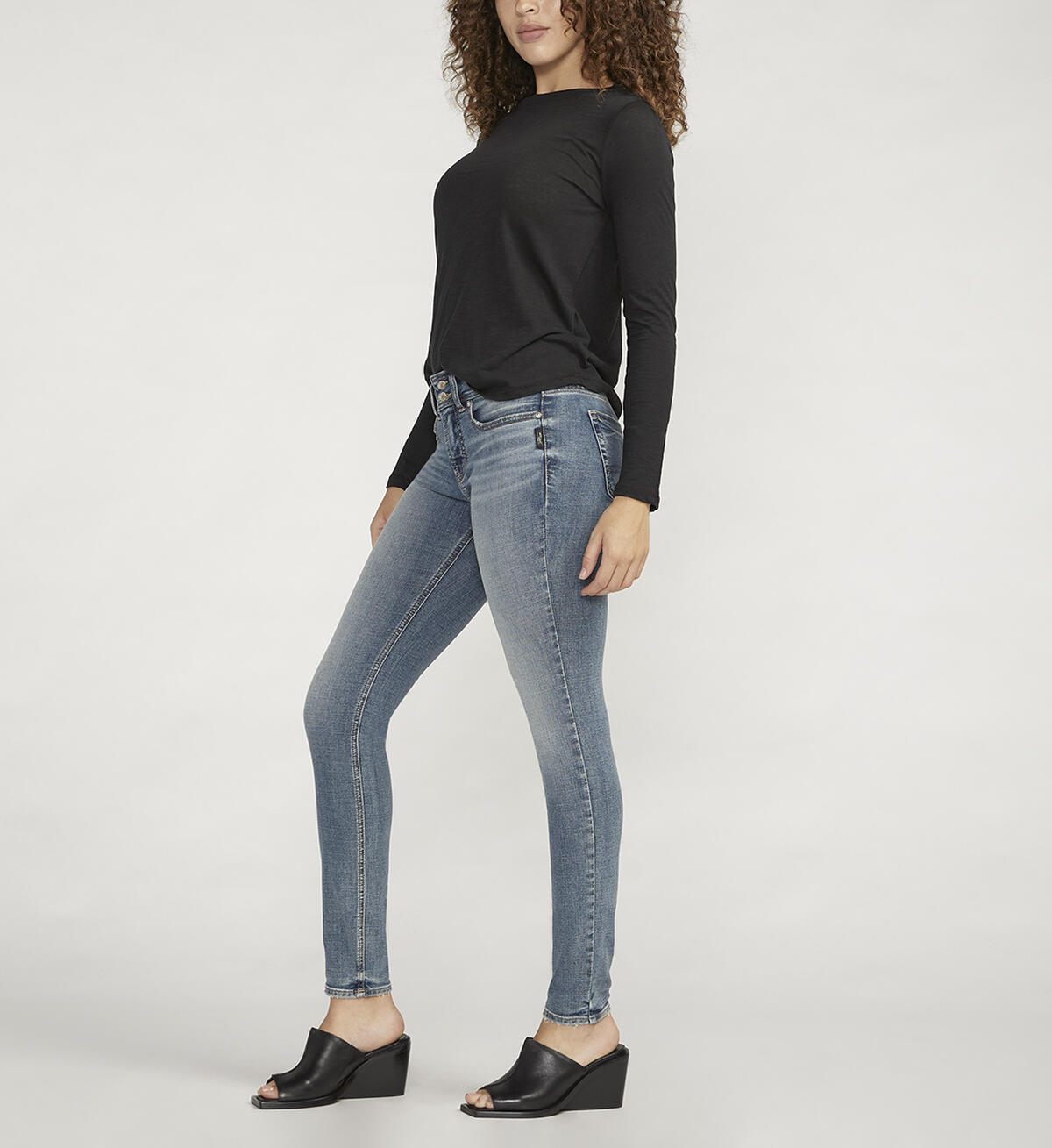 Suki Mid Rise Skinny Jeans, Indigo, hi-res image number 2