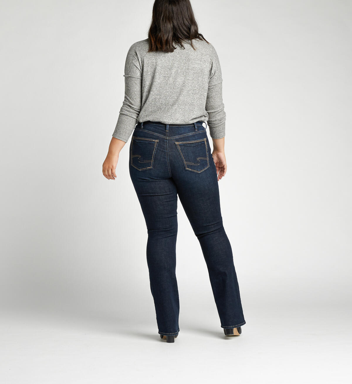 Calley Super High Rise Slim Bootcut Plus Size Jeans, , hi-res image number 1